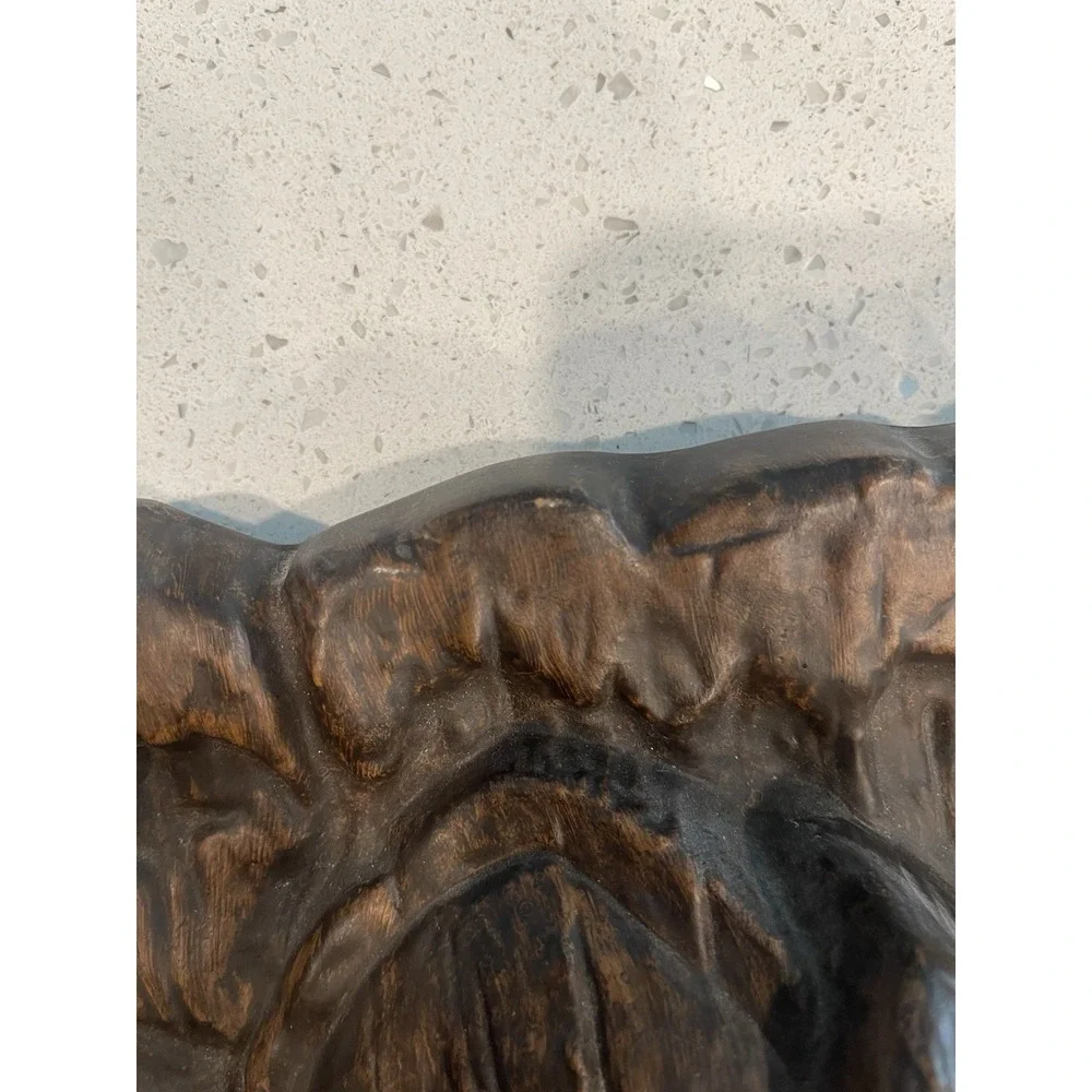 Vanguard Studio Style 3D Spanish Conquistador Faux Wood Carving Plaster Wall Art
